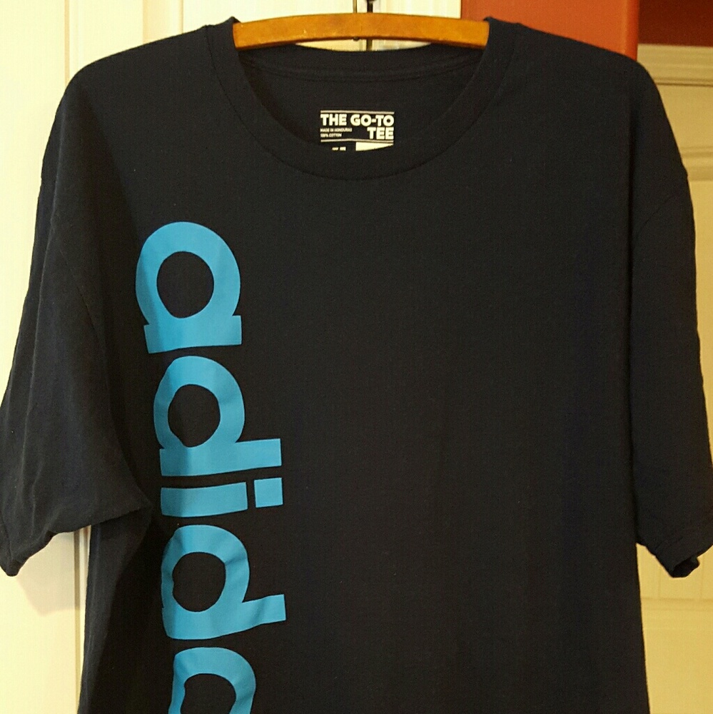 adidas navy blue t-shirt XL